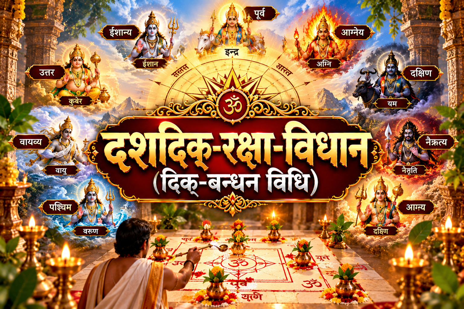 दशदिक्-रक्षा-विधान (दिक्-बन्धन विधि) | Dash Dik Raksha Vidhi Mantra & Benefits