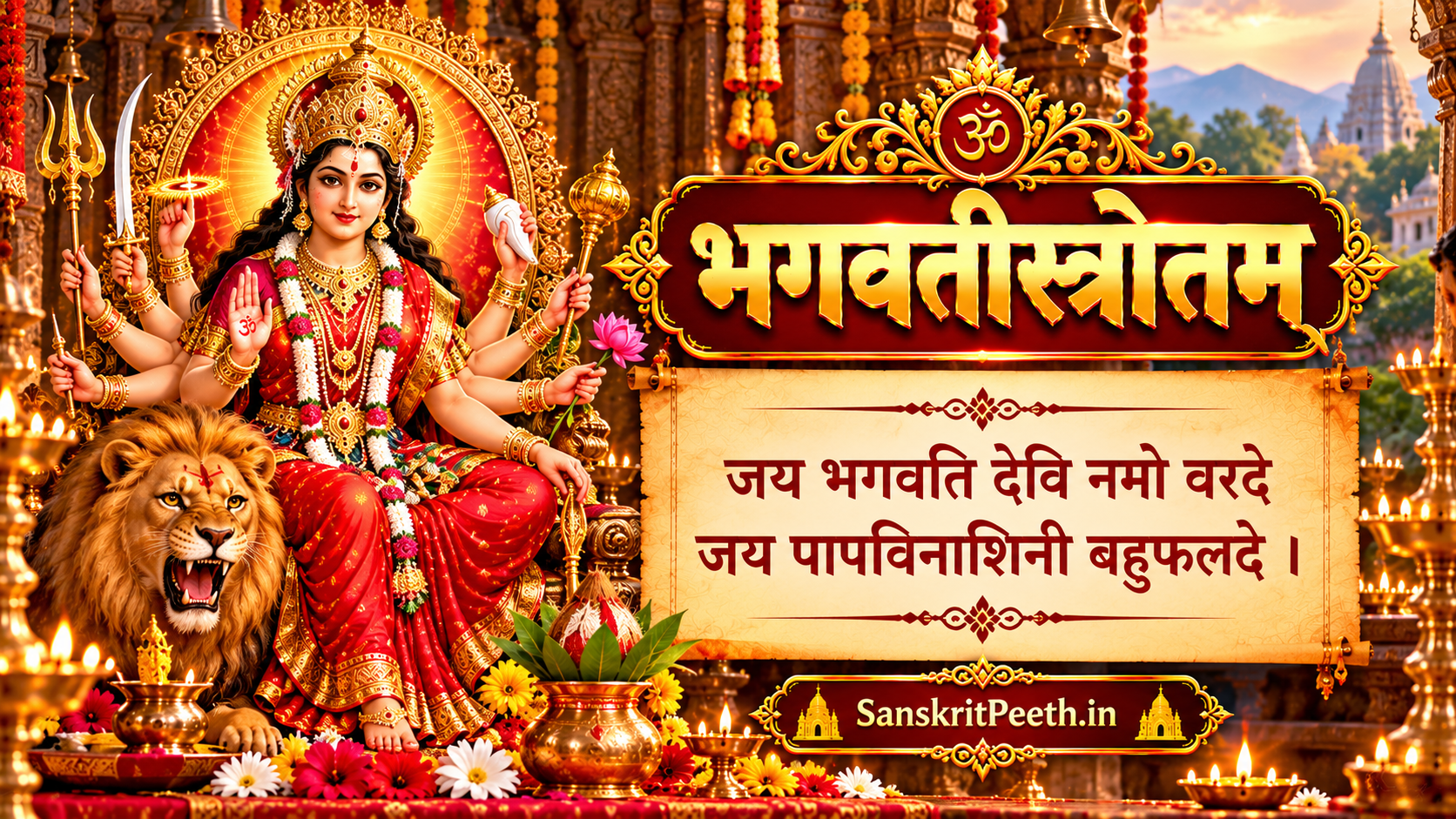भगवतीस्त्रोतम् – जय भगवति देवि नमो वरदे