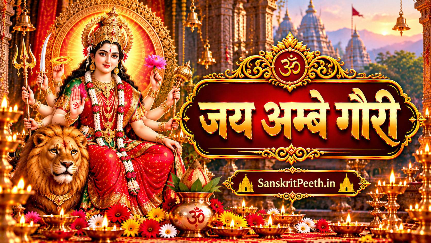 श्री अम्बे माँ की आरती – जय अम्बे गौरी
