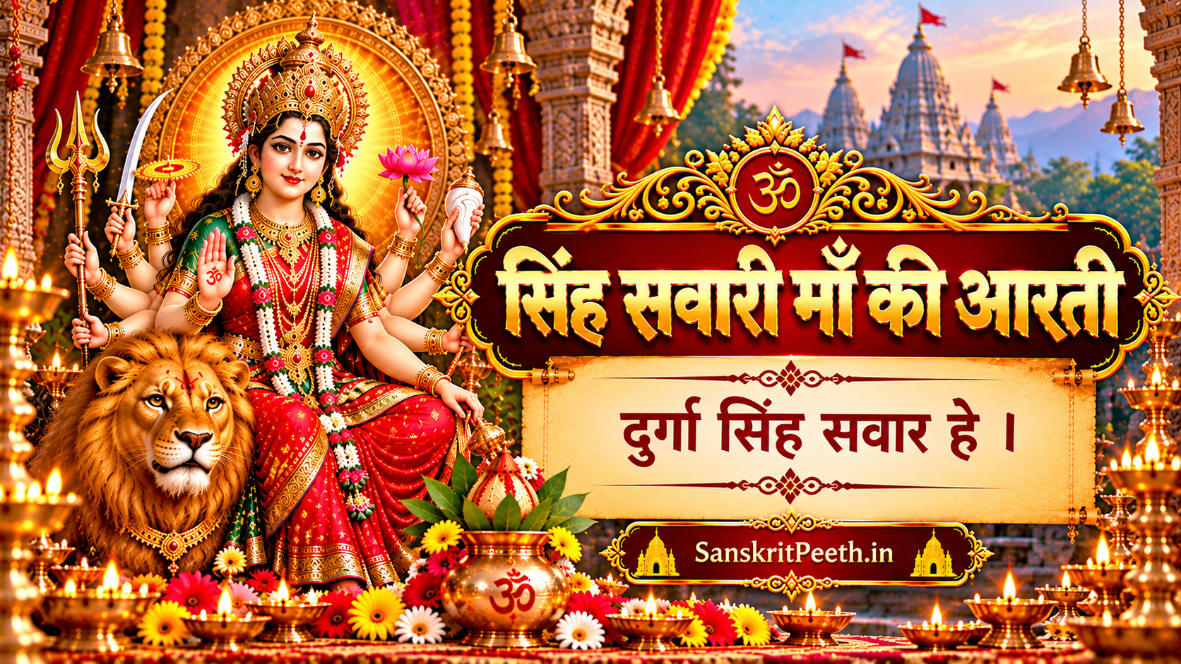 सिंह सवारी माँ की आरती – दुर्गा सिंह सवार हे